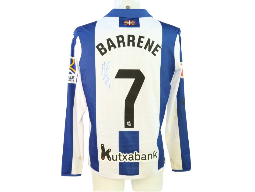 Maglia Barrenechea Unwashed Real Sociedad vs Real Betis 2024 - Autografata