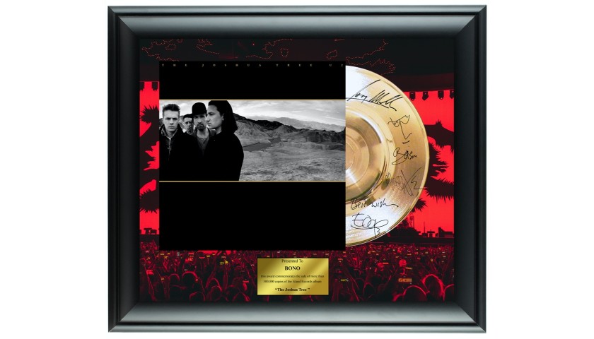 Bono U2 Custom Framed Gold Record Display