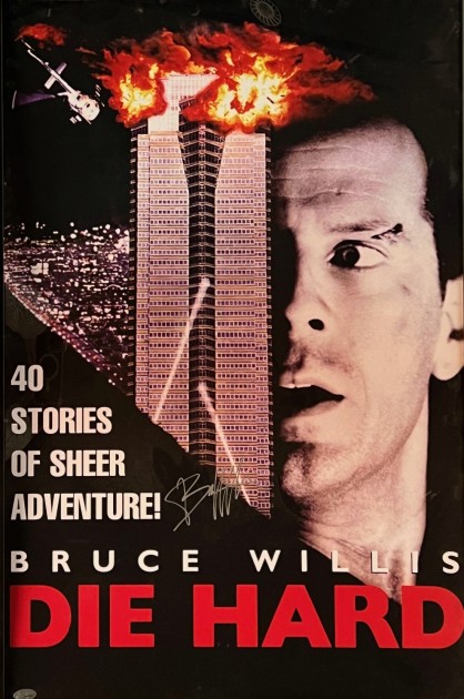 Die Hard Movie Poster Signed by Bruce Willis