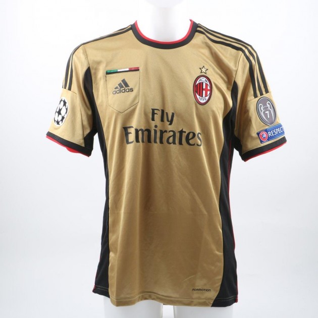 Kakà Milan match issued/worn shirt, Champions League 2013/2014