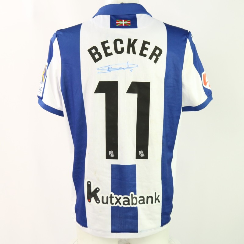 Becker's Signed Unwashed Shirt, Real Sociedad vs Barcelona 2024