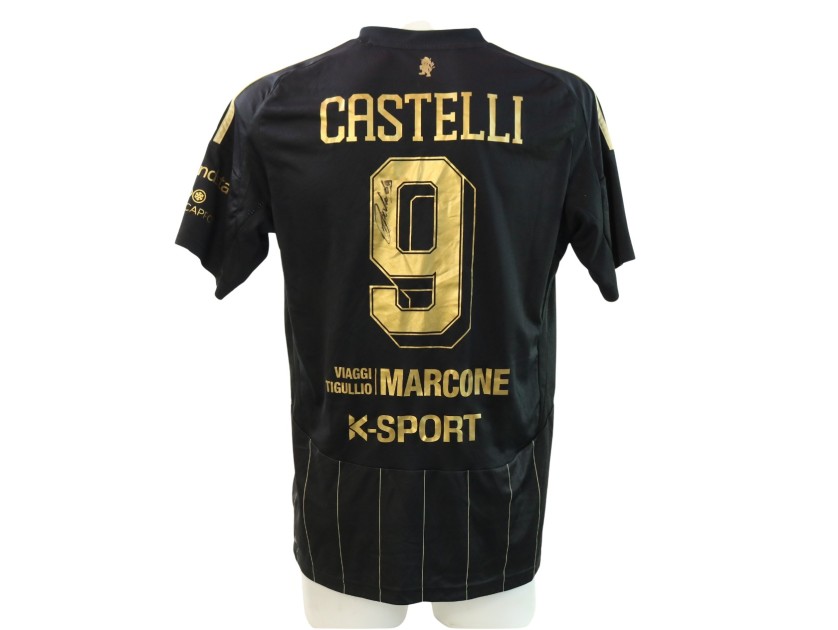 Castelli's Signed Issued Shirt, Padova vs Virtus Entella Supercoppa Serie C 2025