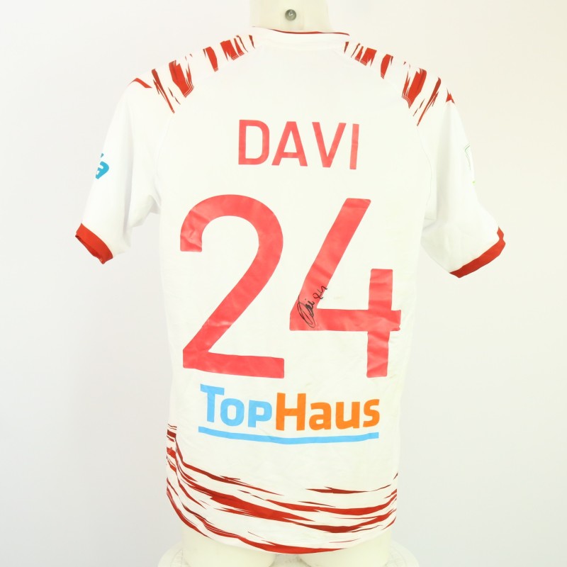 Davi's unwashed Signed Shirt, Sudtirol vs Palermo 2024 