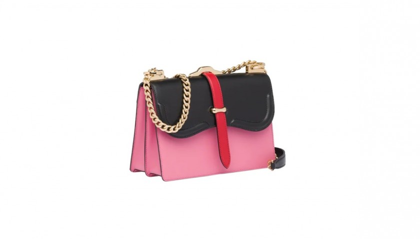 Prada belle leather bag online