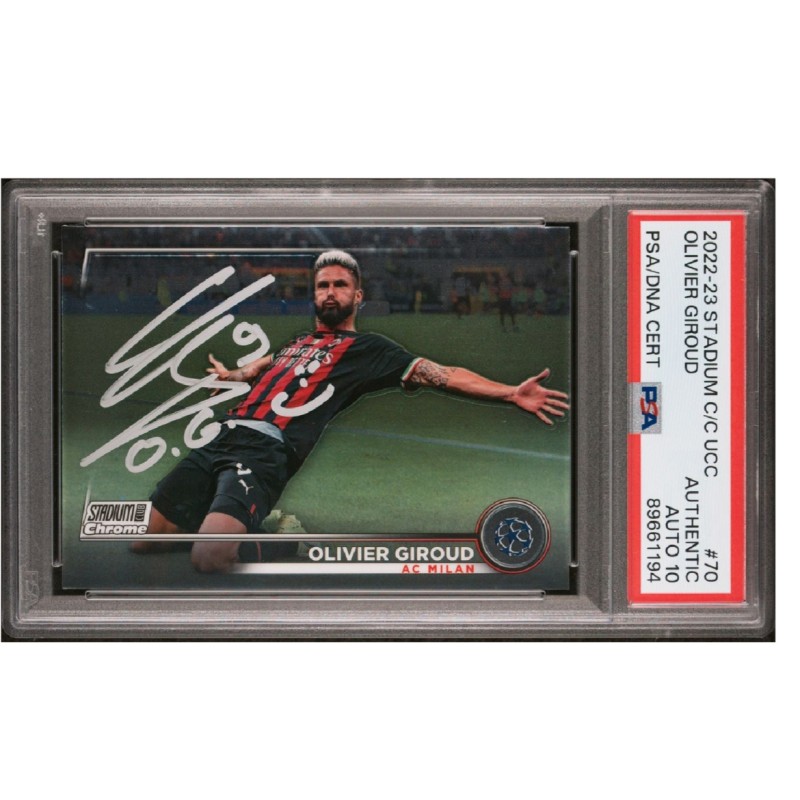 Olivier Giroud Signed Topps AC Milan Card