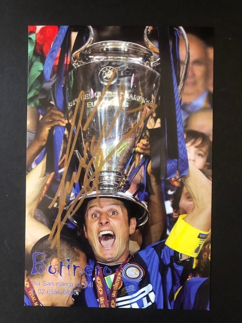 Photograph - Signed by Javier Zanetti