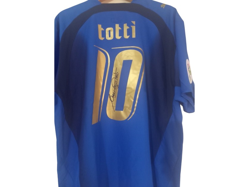 Totti Official Italy Signed Shirt, WC 2006