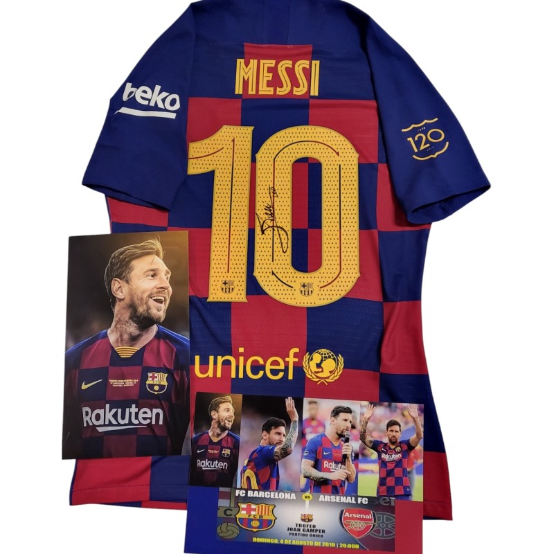 Messi's Barcelona vs Arsenal Signed Issued Shirt, 2019