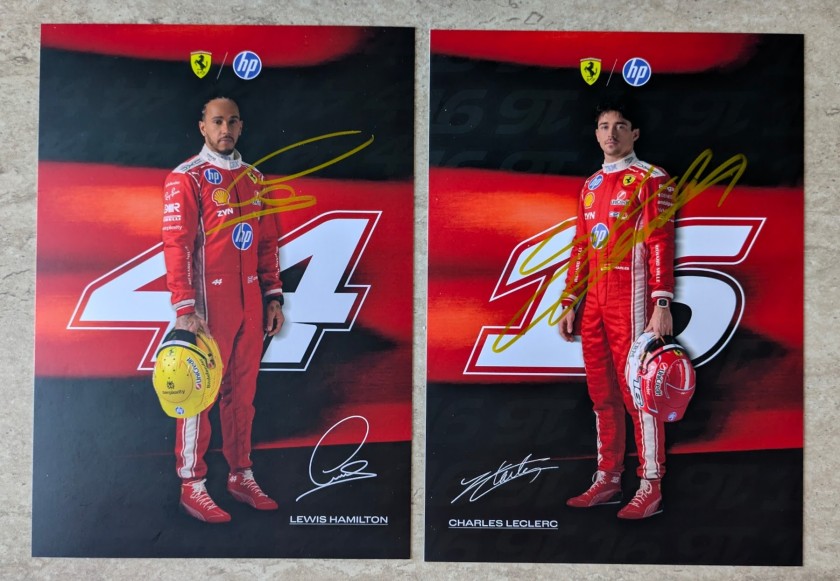 Hamilton and Leclerc's Signed Promocards, 2026