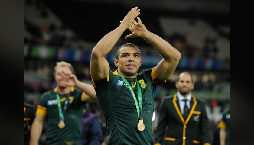 Official South Africa Rugby Ball, 2015 - Signed by Bryan Habana