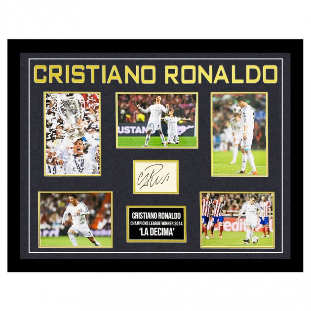Cristiano Ronaldo Signed Photo Display