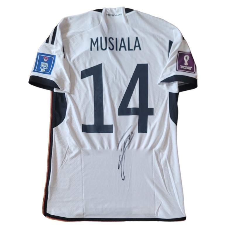 Musiala's Signed Match Shirt, Spain vs Germany 2022