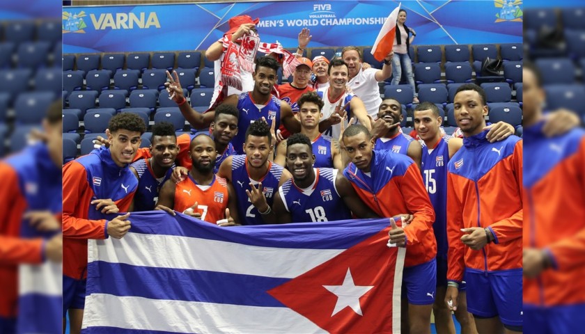 Official FIVB Volleyball Signed by the Cuban National Volleyball Team