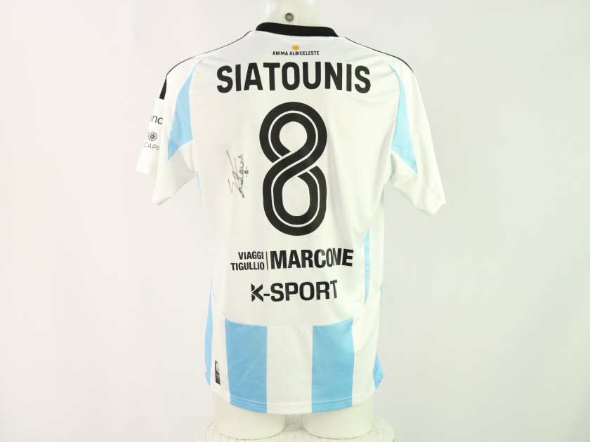 Siatounis' Signed Unwashed Shirt, Virtus Entella vs Pineto 2024