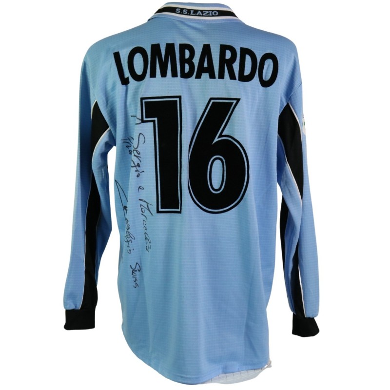 Lombardo's Lazio Match Shirt, 1999/00 - Signed with Dedication