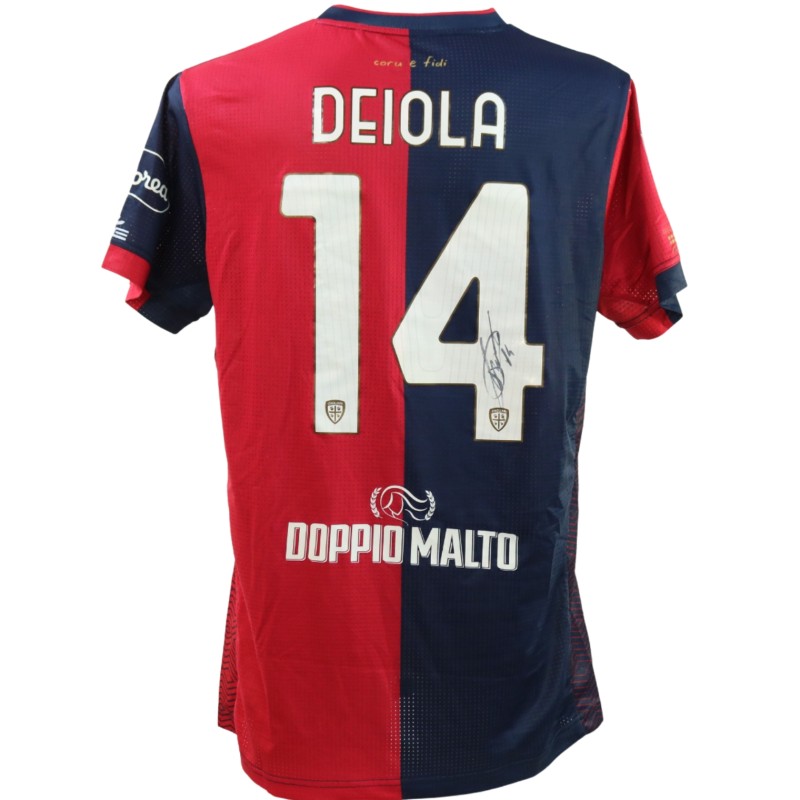 Deiola's Signed Issued Shirt, Cagliari vs Udinese 2025