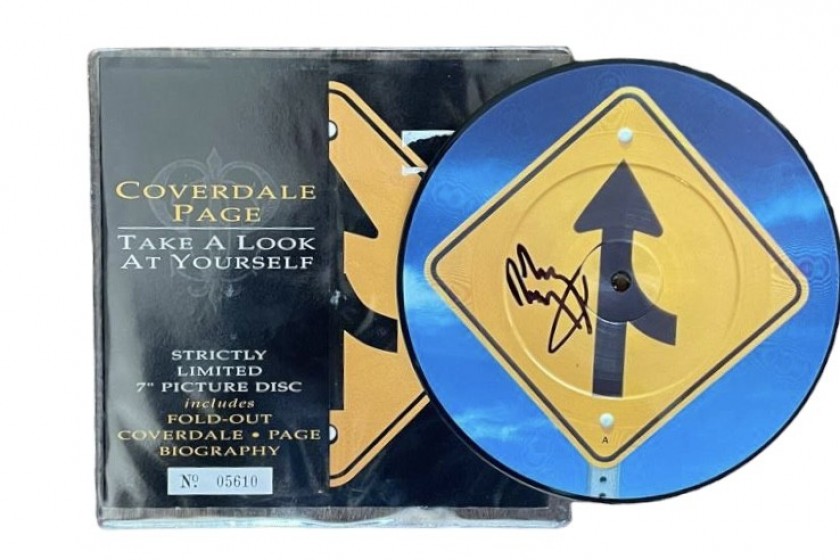 David Coverdale and Jimmy Page Signed Take a Look (at Yourself) 7" Picture Disc
