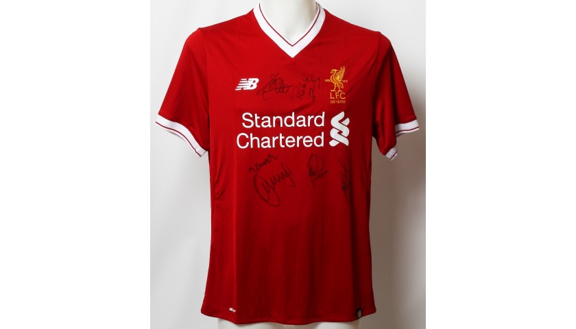 Official LFC 125 "Istanbul 2005" Shirt Signed by Gerrard, Hypia, Berger, Smicer and  Dudek