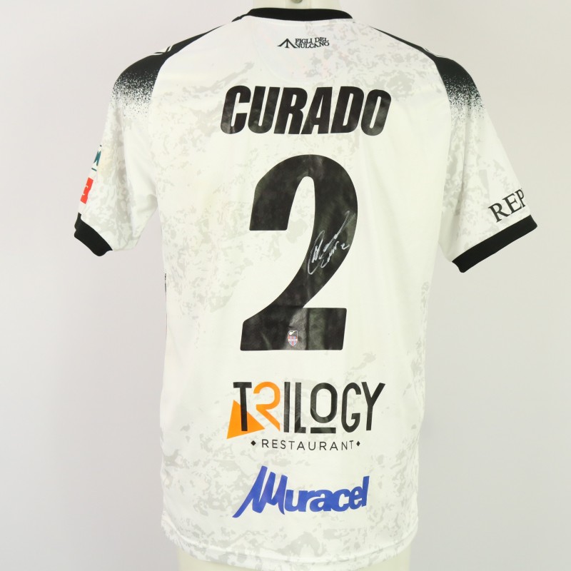 Curado's Unwashed Signed Shirt, Catania vs Audace Cerignola 2024