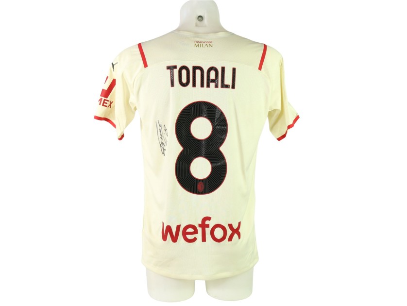 Tonali's Signed Match-Worn Shirt Torino vs Milan 2022