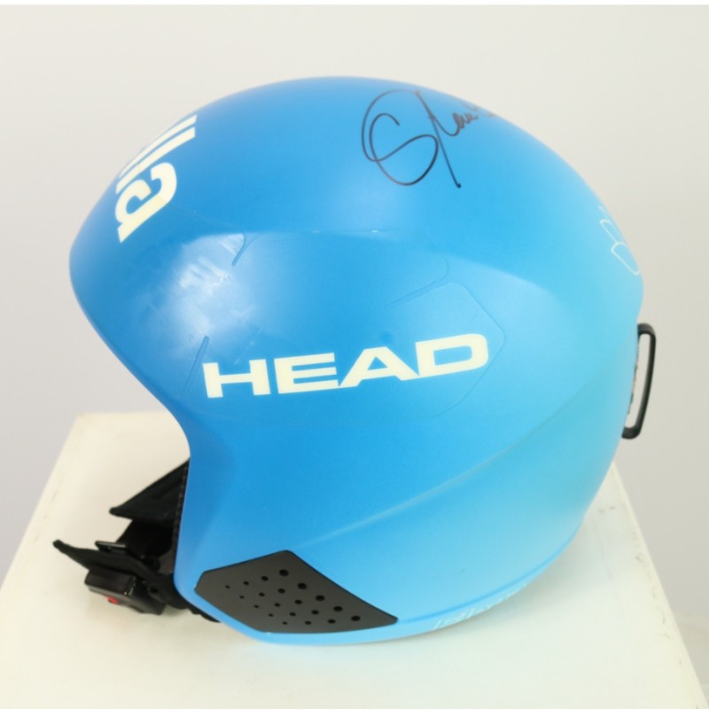 Race helmet worn and signed by Elena Curtoni - Alpine Skiing 2023