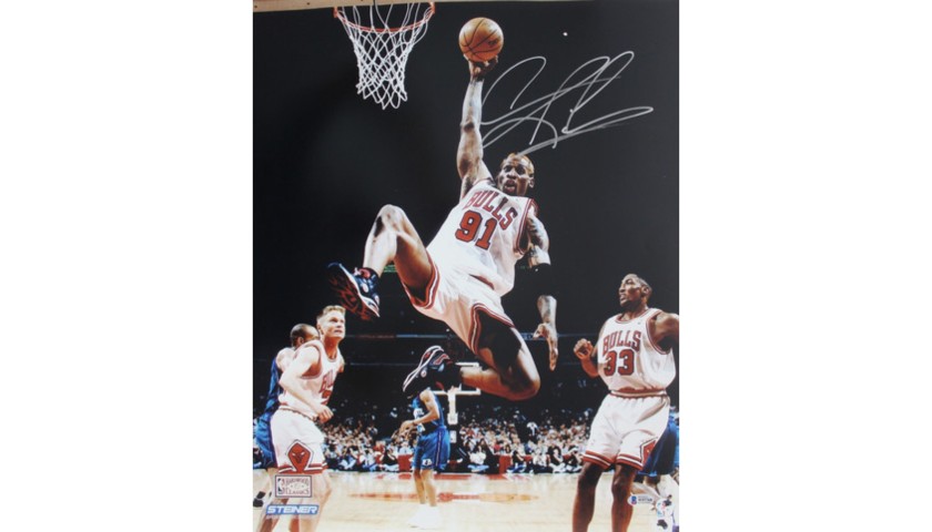 Dennis Rodman Hand Signed 16”x20” Photograph