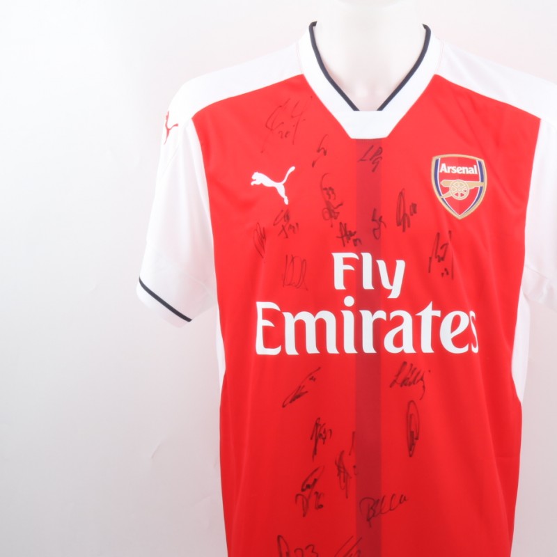 Official Arsenal Shirt, 2016/17 - Signed by the players