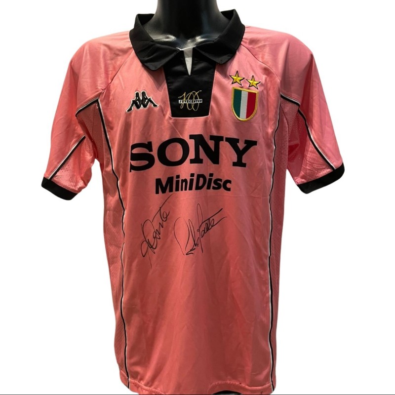 Maglia replica Centenario  Juventus, 1997/98 - Autografata da Antonio Conte e Paolo Montero