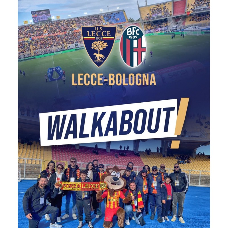 Watch Lecce vs Bologna + Walkabout + Post-match photos and autographs