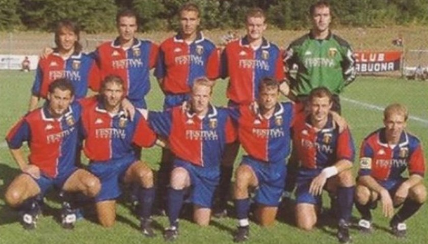 Genoa CFC Home football shirt 1998 - 2000. Sponsored by Festival