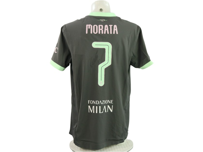 Maglia ufficiale Morata Milan, UCL 2024/25 - Autografata