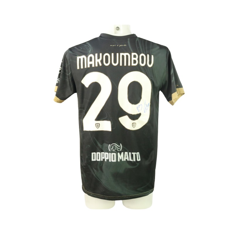 Makoumbou's Signed Unwashed Shirt, Cagliari vs Napoli 2024