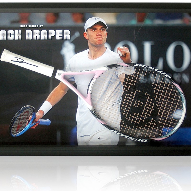 Jack Draper Signed Tennis Racket Display