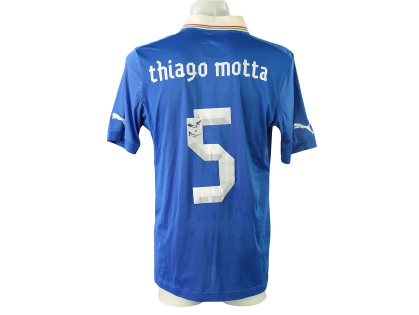 Thiago Motta Official Italy Signed Shirt, 2012