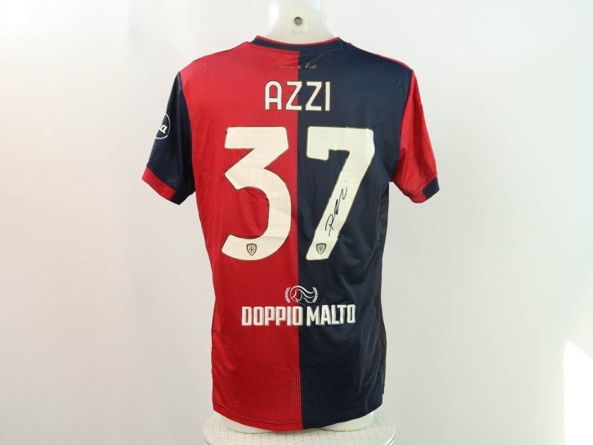 Azzi's Signed Unwashed Shirt, Cagliari vs Cremonese Coppa Italia 2024