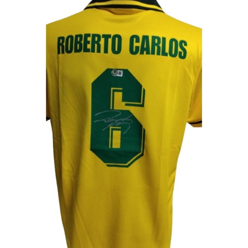Roberto Carlos Brazil replica Signed Shirt, 1994 