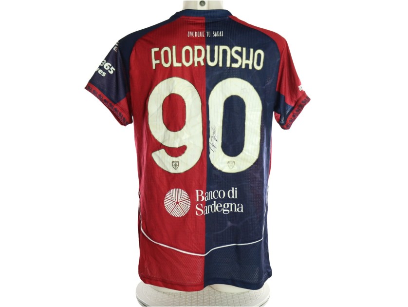 Folorunsho's Signed Unwashed Shirt, Cagliari vs Napoli 2026