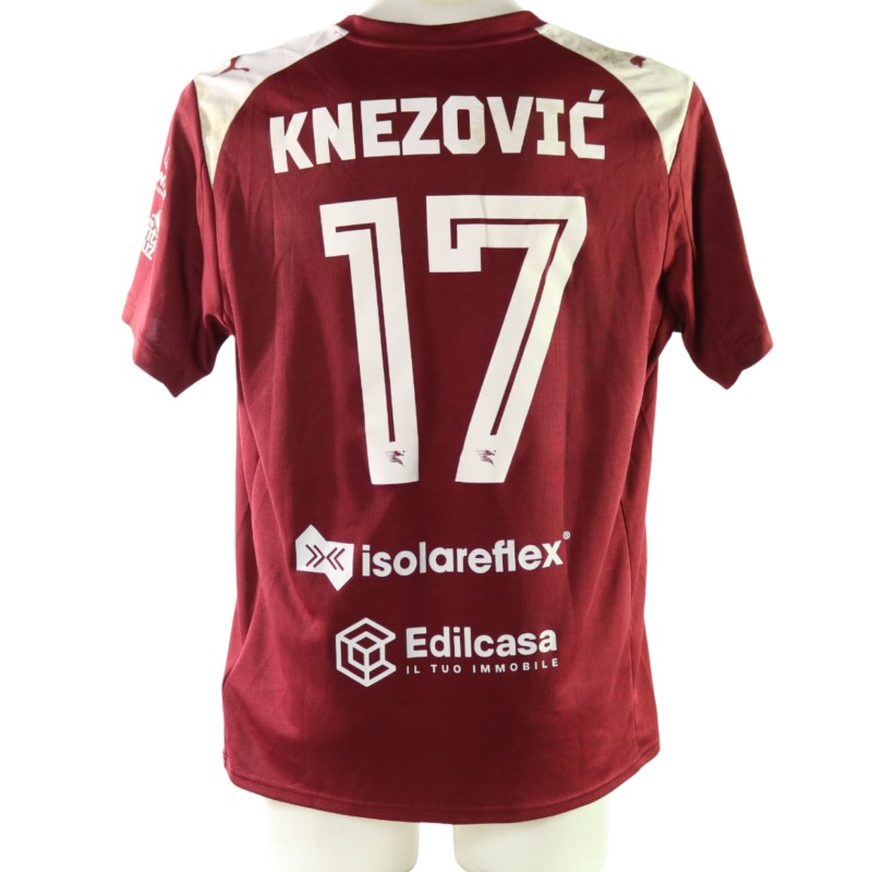 Knezovic's Unwashed Shirt, Salernitana vs Foggia 2025 - Carlo Ricchetti Special Patch