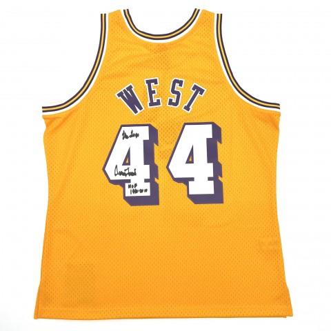 Jerry West Signed Mitchell&Ness Los Angeles Lakers Jersey