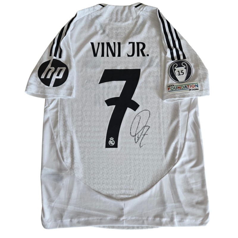 Vinicius' Signed Match-Issued Shirt, Atalanta vs Real Madrid UCL 2024