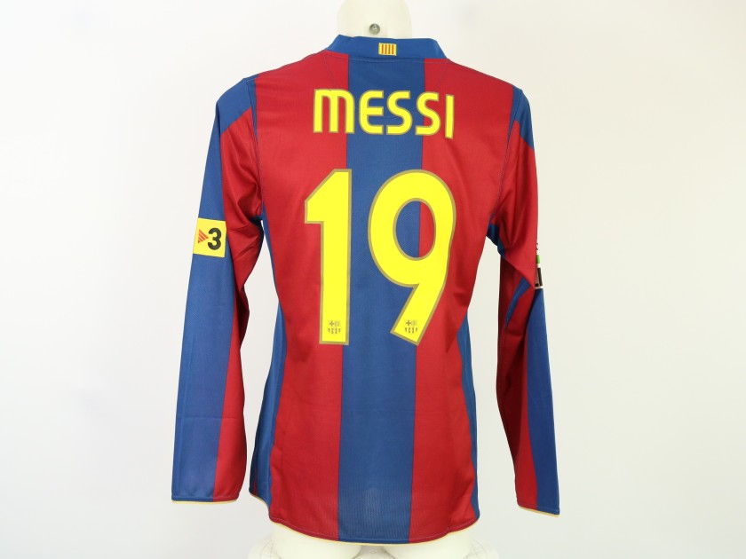 Lionel Messi's FC Barcelona 2008 Match-Issued Shirt, vs Valencia 