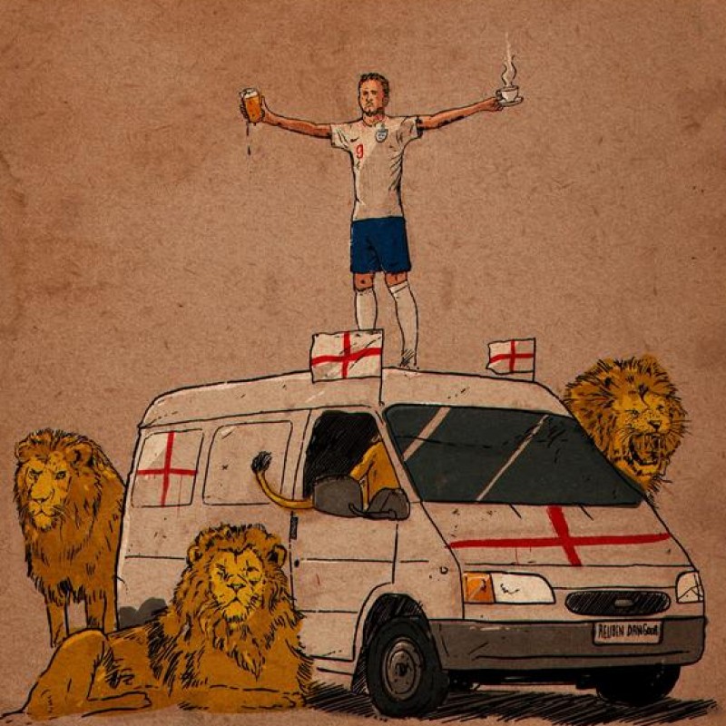 Limited Edition 'This is England' Print 2018 World Cup by Reuben Dangoor