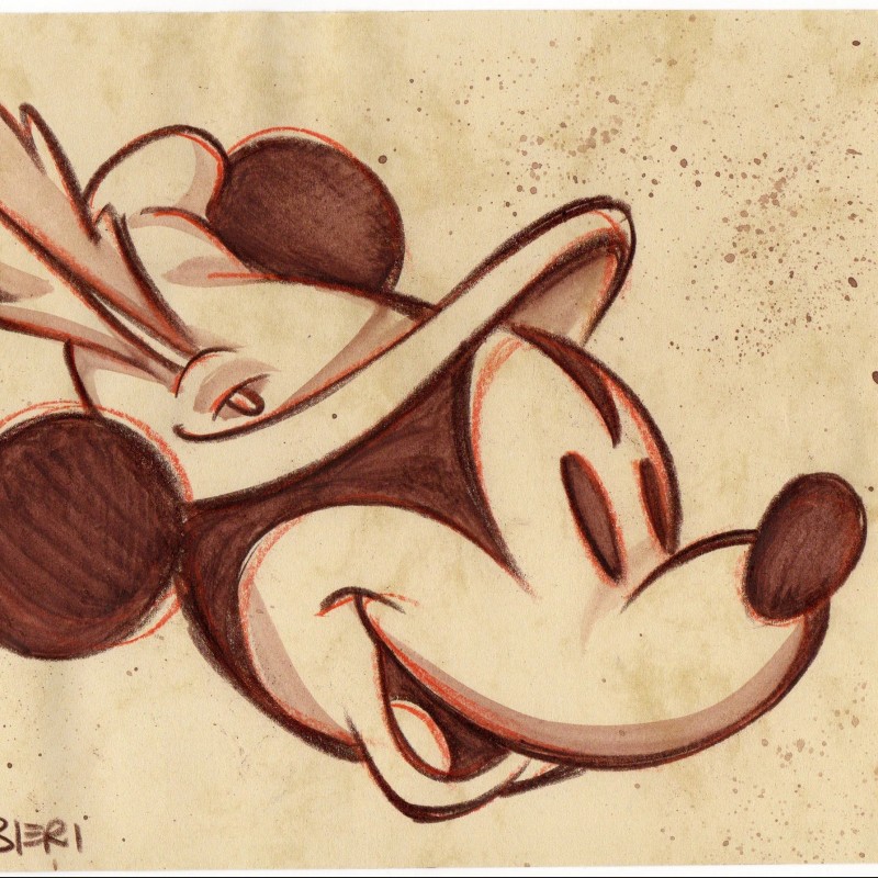 "Mickey Mouse" Artwork Signed by Francesco Barbieri