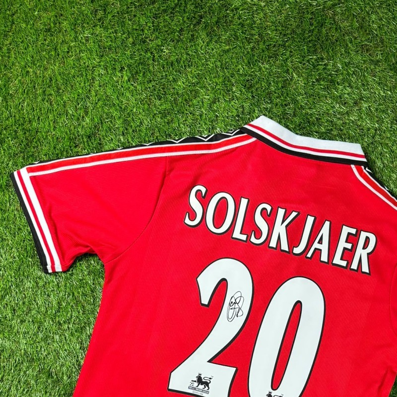 Ole Gunnar Solskjaer Signed Manchester United 1999 Home Football Shirt COA