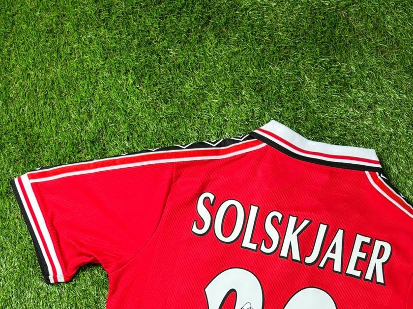 Ole Gunnar Solskjaer Signed Manchester United 1999 Home Football Shirt COA