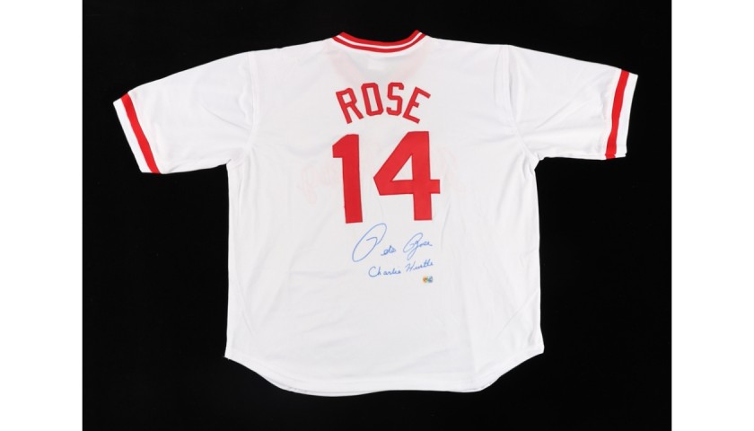 pete rose autographed jersey