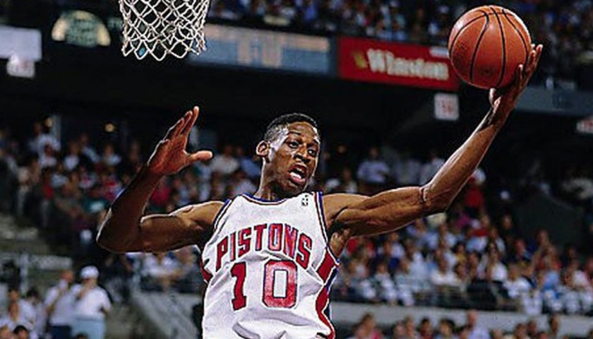 Rodman Official Detroit Pistons Signed Jersey