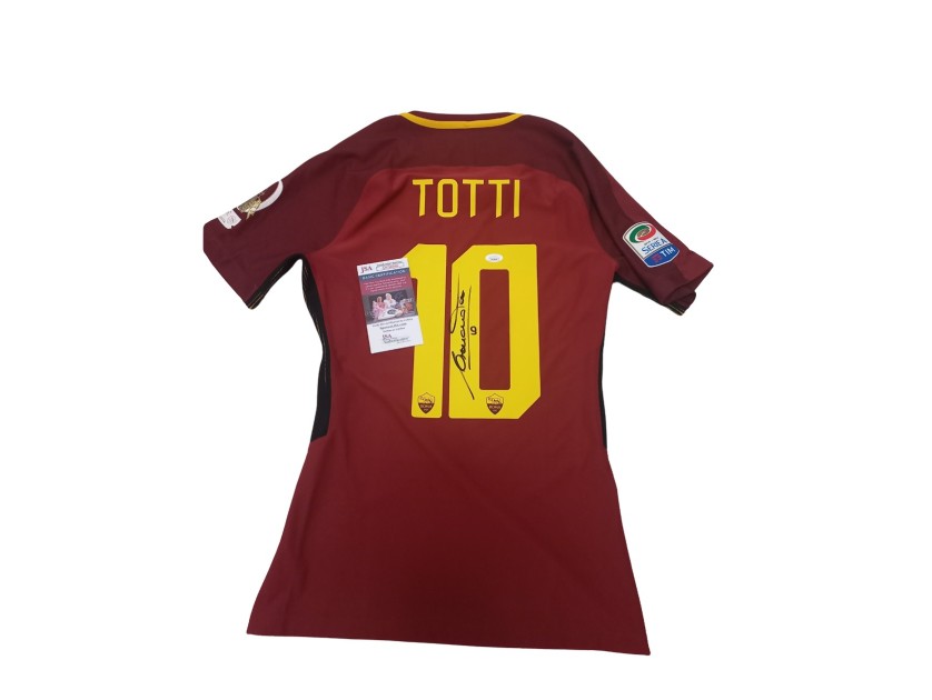 Totti's AS Roma Signed Match-Issued Shirt, 2017 "Totti Last Match" 