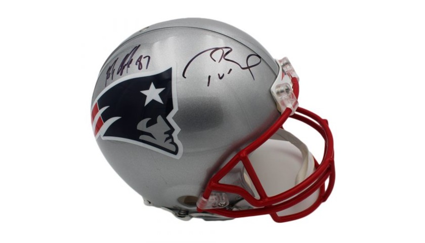 Brady, Edelman, & Gronkowski Signed New England Patriots NFL Helmet -  CharityStars