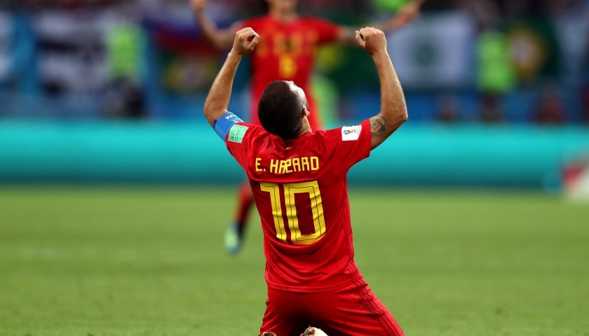 Official Belgium WC 2018 Shirt Signed by Eden Hazard